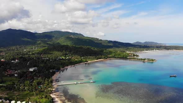 Beautiful high view of nature with sea ocean