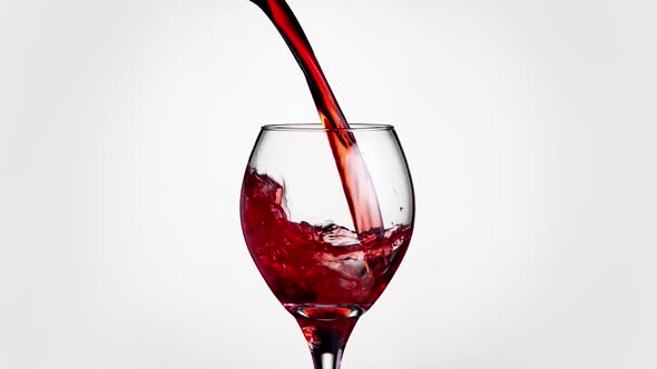 Wine Pouring Into A Glass Slow Motion