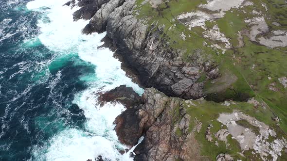 Flying Above Malin Head and the Famous World War Eire Markings in County Donegal - Ireland