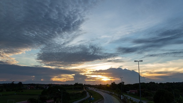 Urban Sunset Time Lapse