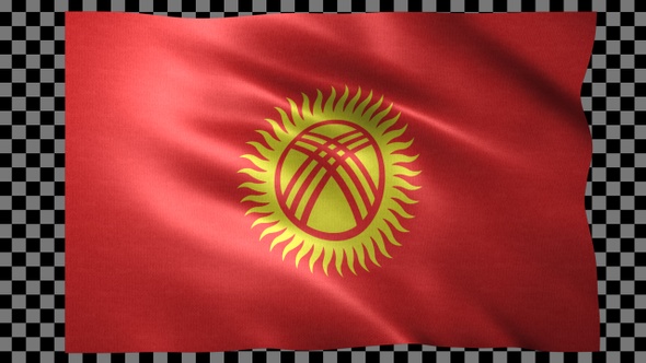 Kyrgyzstan waving flag looped alt