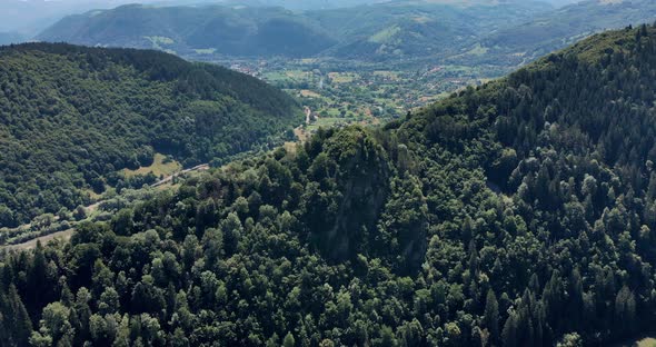 Mountains Peak Aerial Drone 4k