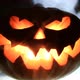 Halloween Pumpkin in Mist At Night . Slow Motion. - VideoHive Item for Sale
