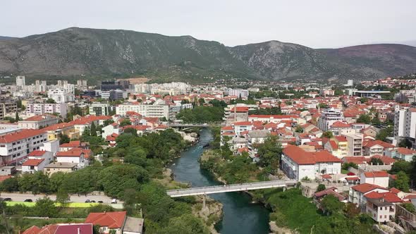 Mostar City, Aerial View