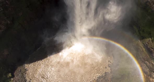 Rainbow in Waterfall