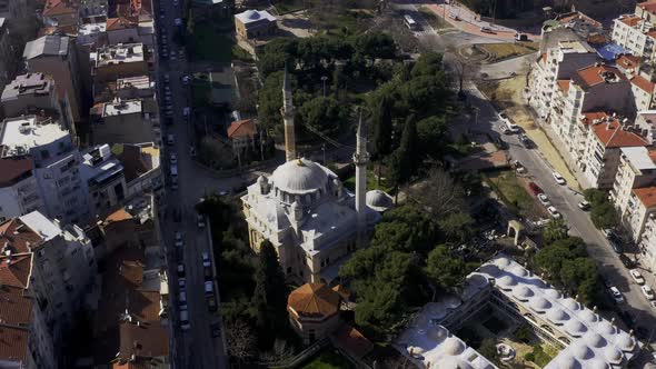 Mosque And City Aerial View alt