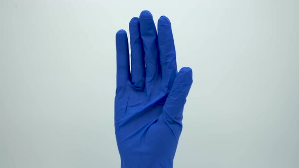 Hand dummy of a medical gloved