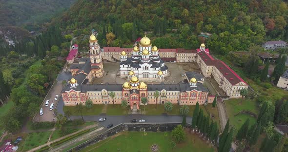 New Athos Monastery. Aerial, Akhali Atoni, Abkhazia