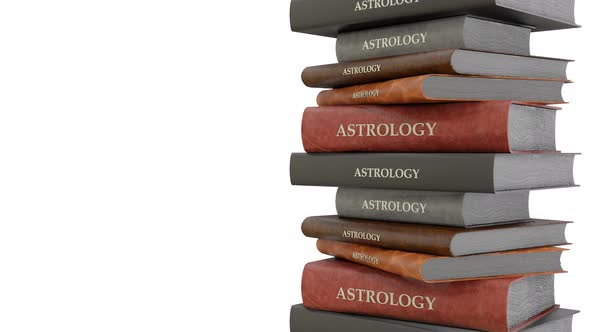 Books titled Astrology . looping animation