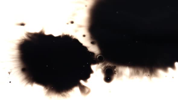 Stock footage of ink blot splashes