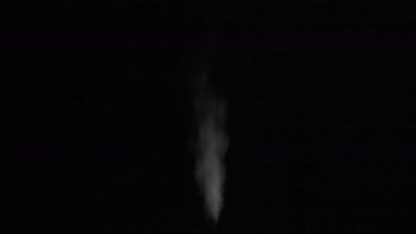 Steam Jet on Black Background