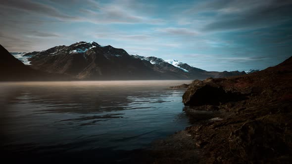 Mountains and Fjords at Norway Landscape