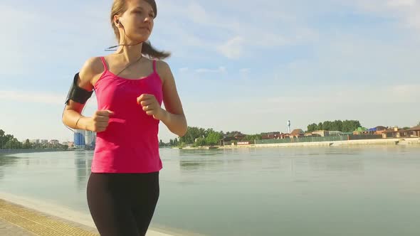 Runner Woman Running In City Exercising Outdoors 5