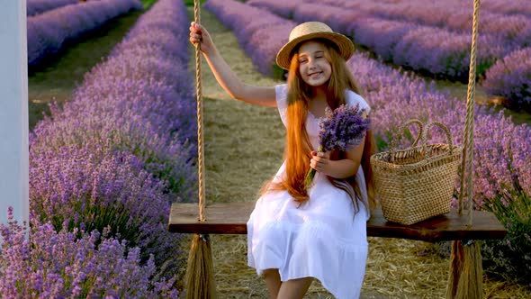 Girl Sitting on a Swing