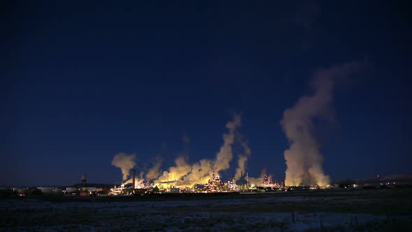 Smoke stacks in Wyoming