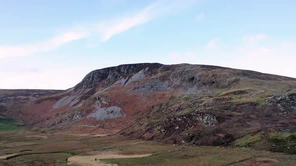 Flying Towards Glen Head in Glencolumbkille in County Donegal Republic of Irleand