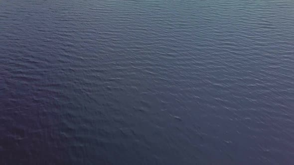 Aerial View of Waves of Alftavatn Lake and Mountains in Iceland