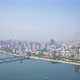 Panoramic view of Pyongyang and the Taedong river in the morning, North Korea - VideoHive Item for Sale