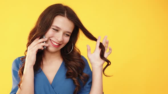 Phone Call Romantic Conversation Flirting Woman
