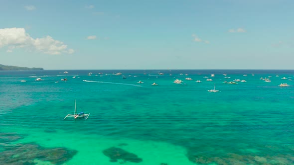 Sea Attraction on the Beach resort.Boracay Island Philippines