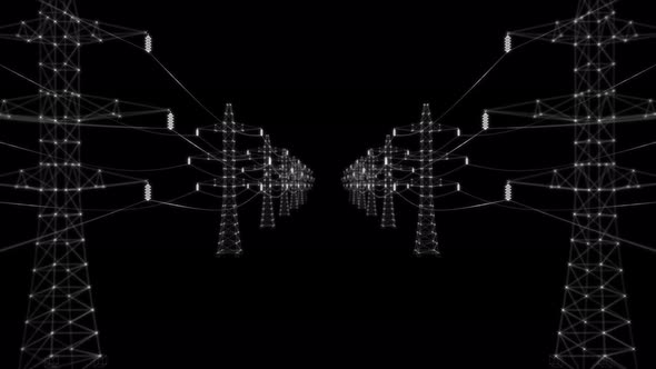 High Voltage Electric Towers Hologram alt