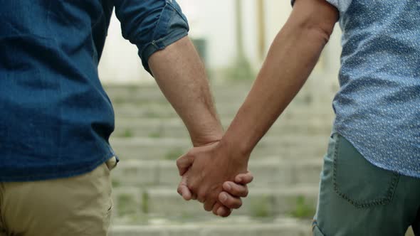 Back View of Homosexual Mens Hands