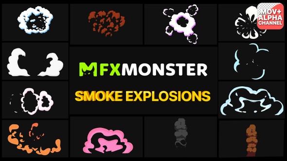 Smoke Explosions Pack | Motion Graphics alt