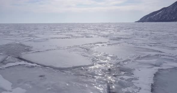 Smooth Icy Lake Surface