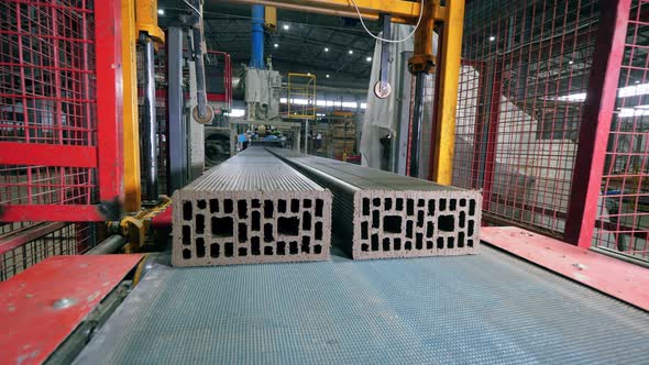 Cutting of Bricks Carried Out By the Factory Equipment