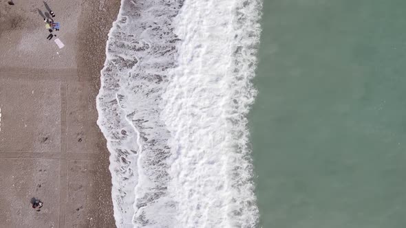 Vertical Video Beach at the Seaside Resort Town