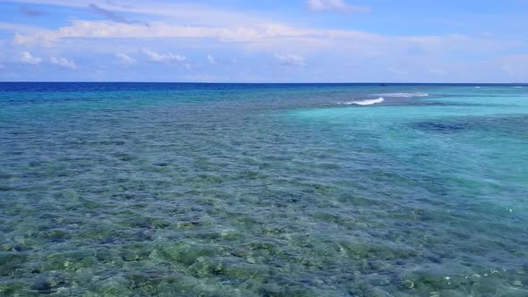 Aerial drone sky of tropical sea view beach break by blue sea with sand background