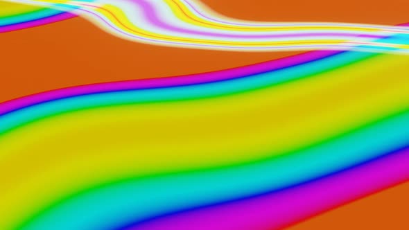 Abstract Multicolored Waves Extending Into the Distance