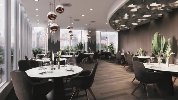 Interior of a Modern Restaurant