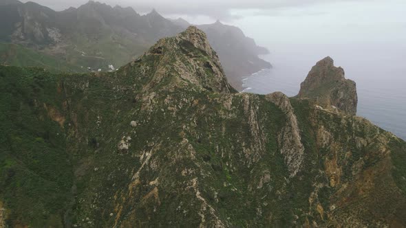 Incredible Mountain Scenery on the Ocean in the North of the Spanish Volcanic Island of Tenerife