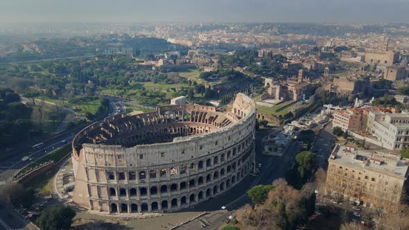 Approaching the Colosseum in Rome