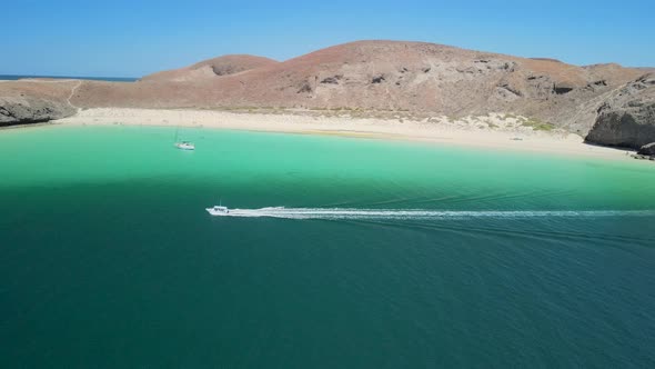 View of Balandra beach in Baja california mexico