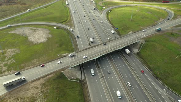 Car Interchange, Russia, Aerial View