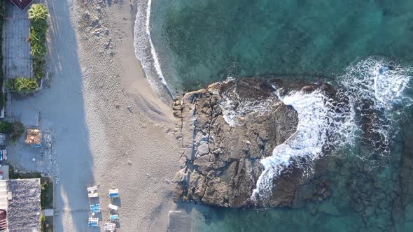 Vertical Video Beach at the Seaside Resort Town