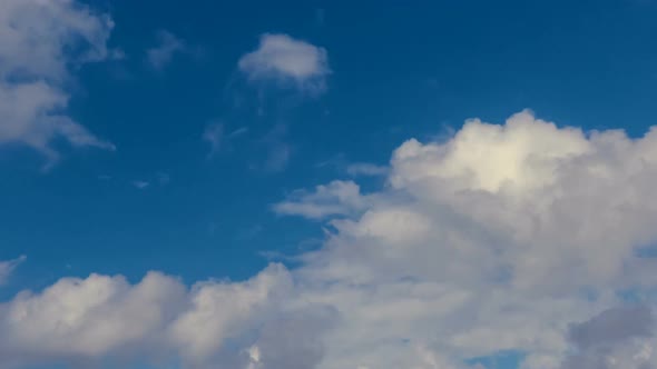  Time Lapse of White Summer Clouds Over Horizon