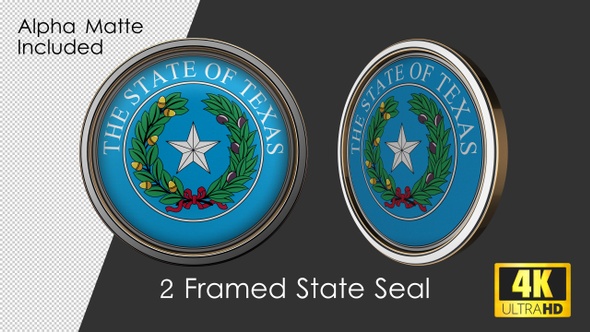 Framed Seal Of Texas State