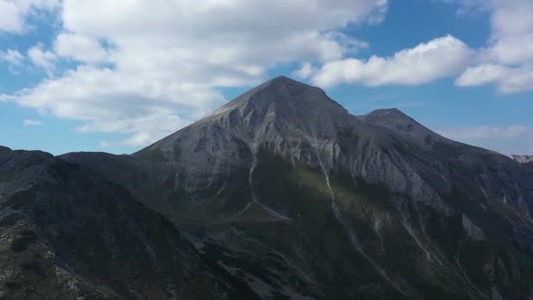 Aerial View On Vihren Peak In Pirin Mountains