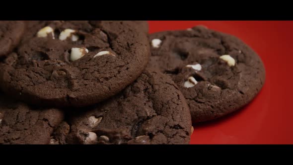 Cinematic, Rotating Shot of Cookies on a Plate - COOKIES 
