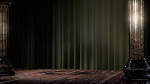 Stage Curtain with Light and Shadow