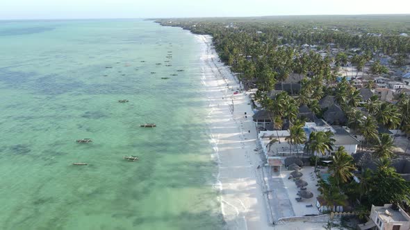 Ocean Near the Coast of Zanzibar Island Tanzania Slow Motion