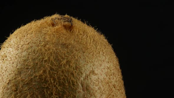 kiwi fruit on black background