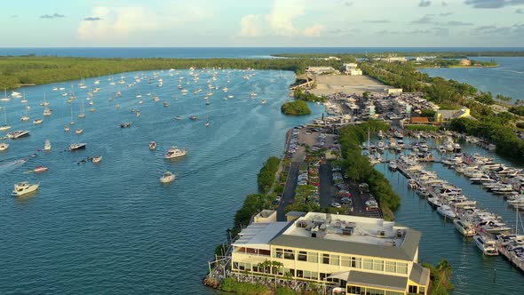 Aerial of Virginia Key and Rickenbacker Marina