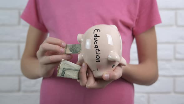 Child has money for education.