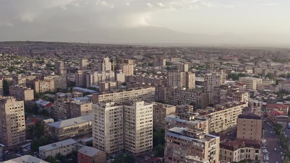 Aerial View of Yerevan Capital and Largest City of Armenia