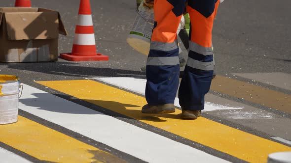 Mikhailovsk Stavropol Region Russia  April 25 2022 Road Works