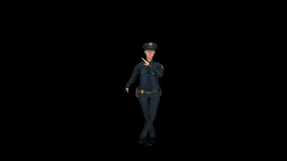 Female Police Officer Twist Dancing alt